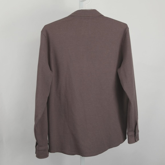 Linksoul Wyeth Shirt Jacket Mens XL Gray Snap Front Long Sleeve Pockets Shacket - Picture 3 of 12